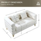 Modulares Ecksofa Ouyessir aus Teddy-Stoff, modernes L-Form-Sofa für 2/3/4 Personen mit Kissen