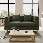 Modulares Ecksofa Ouyessir aus Teddy-Stoff, modernes L-Form-Sofa für 2/3/4 Personen mit Kissen