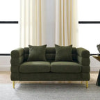 Modulares Ecksofa Ouyessir aus Teddy-Stoff, modernes L-Form-Sofa für 2/3/4 Personen mit Kissen