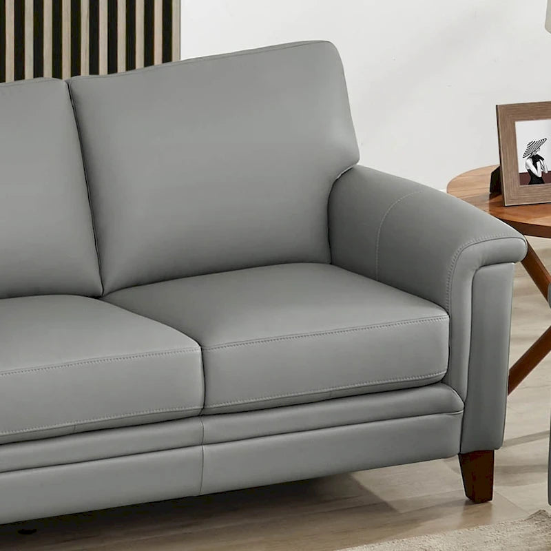 Hydeline Westcott set van bank en loveseat van volnerfleer met traagschuim en veren