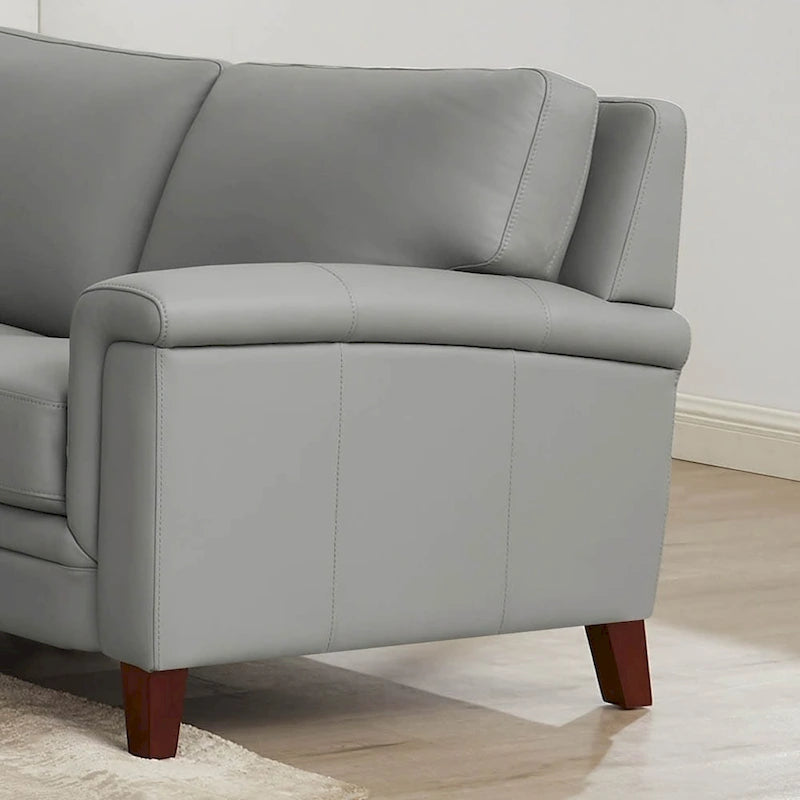 Hydeline Westcott set van bank en loveseat van volnerfleer met traagschuim en veren