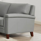 Hydeline Westcott set van bank en loveseat van volnerfleer met traagschuim en veren