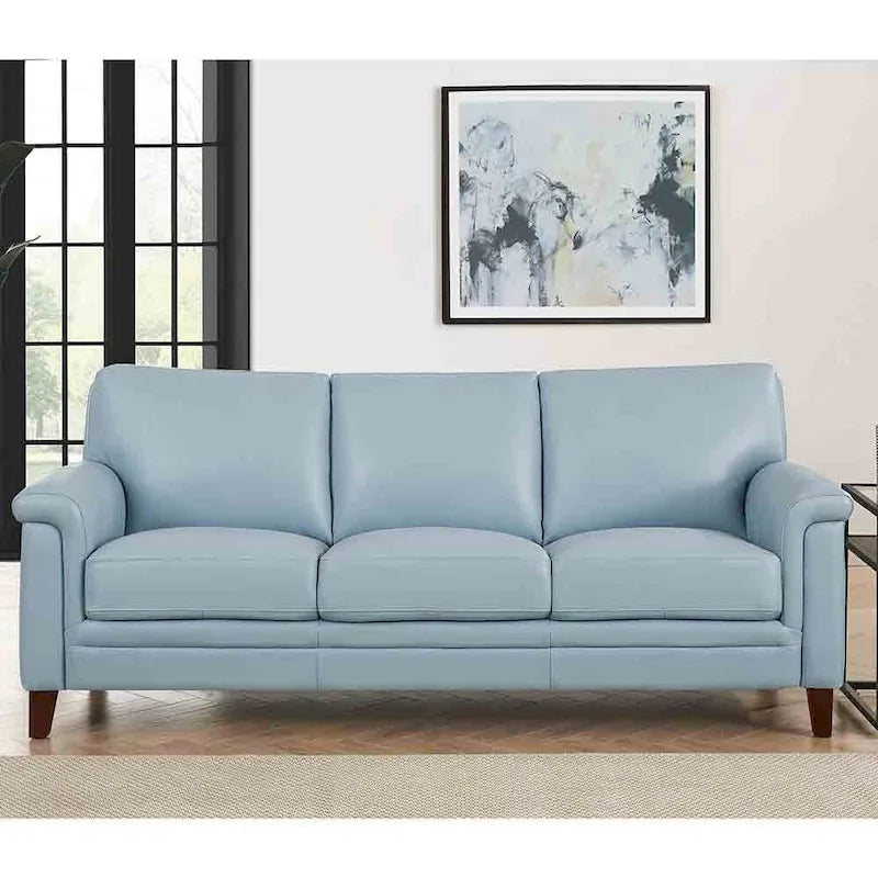Hydeline Westcott set van bank en loveseat van volnerfleer met traagschuim en veren