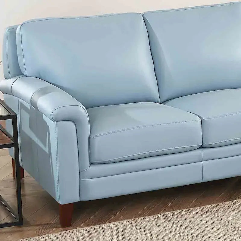 Hydeline Westcott set van bank en loveseat van volnerfleer met traagschuim en veren