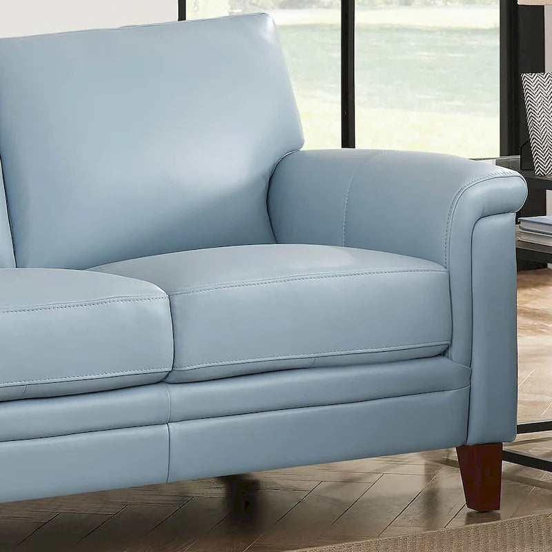 Hydeline Westcott set van bank en loveseat van volnerfleer met traagschuim en veren