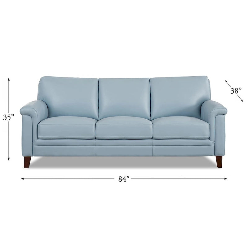 Hydeline Westcott set van bank en loveseat van volnerfleer met traagschuim en veren