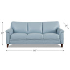 Hydeline Westcott set van bank en loveseat van volnerfleer met traagschuim en veren