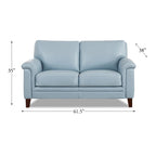 Hydeline Westcott set van bank en loveseat van volnerfleer met traagschuim en veren