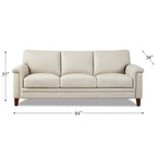 Hydeline Westcott set van bank en loveseat van volnerfleer met traagschuim en veren