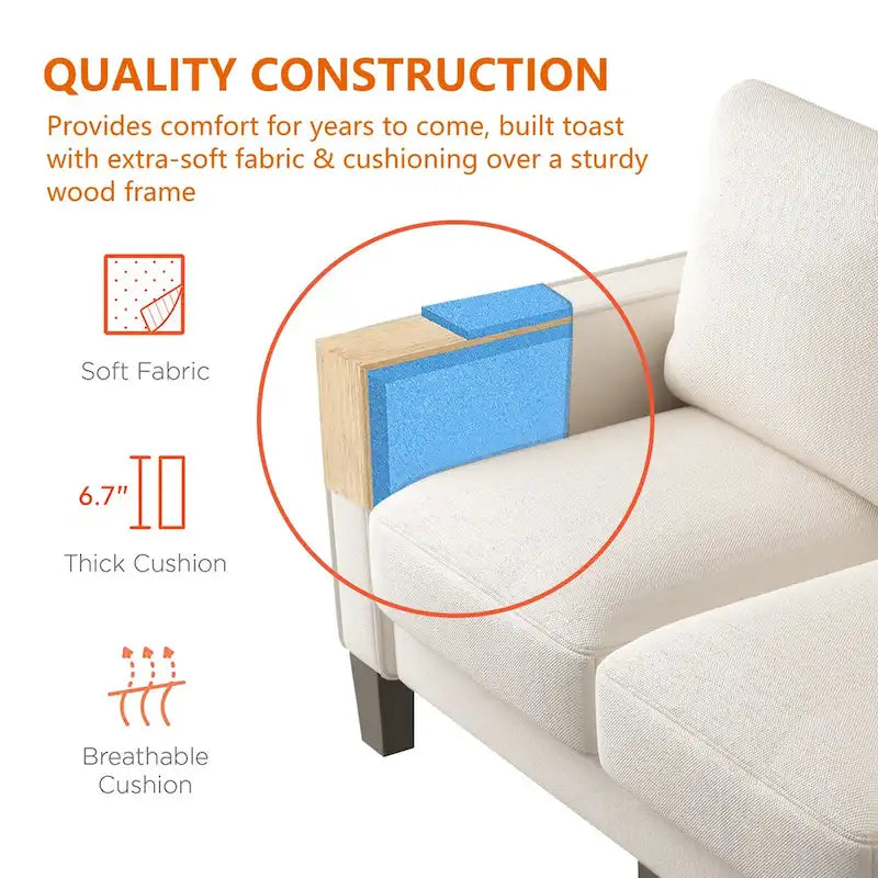 Moderne woonkamermeubels, loveseat