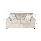 Zestaw Roundhill Furniture Nason: sofa, kanapa dwuosobowa i fotel do przytulania z szerokiego sztruksu