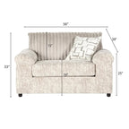 Zestaw Roundhill Furniture Nason: sofa, kanapa dwuosobowa i fotel do przytulania z szerokiego sztruksu