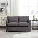 Moderner Zweisitzer aus Chenille, gepolstertes 2-Sitzer-Sofa, modernes Sofa für Wohnzimmer, Schlafzimmer oder Apartment