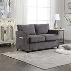 Moderner Zweisitzer aus Chenille, gepolstertes 2-Sitzer-Sofa, modernes Sofa für Wohnzimmer, Schlafzimmer oder Apartment