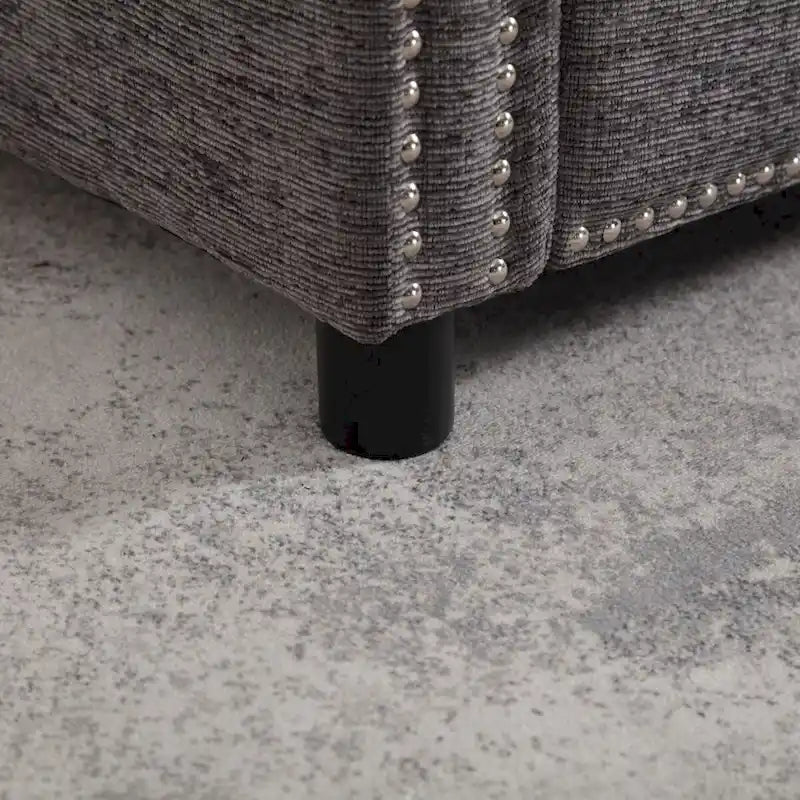 Moderner Zweisitzer aus Chenille, gepolstertes 2-Sitzer-Sofa, modernes Sofa für Wohnzimmer, Schlafzimmer oder Apartment