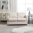 Moderner Zweisitzer aus Chenille, gepolstertes 2-Sitzer-Sofa, modernes Sofa für Wohnzimmer, Schlafzimmer oder Apartment