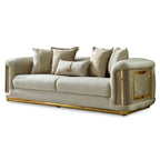 Dwuczęściowy zestaw mebli do salonu Ellie z oparciami z poduszek
