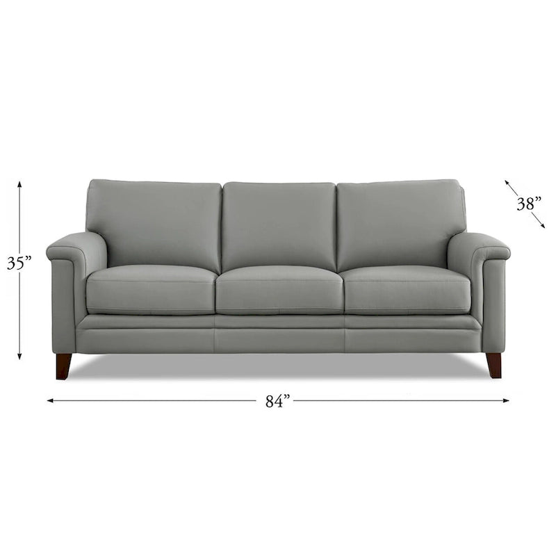 Hydeline Westcott Sofagarnitur aus vollnarbigem Leder mit Sofa, Loveseat und Sessel, Memory-Schaum und Federn
