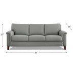 Hydeline Westcott Sofagarnitur aus vollnarbigem Leder mit Sofa, Loveseat und Sessel, Memory-Schaum und Federn