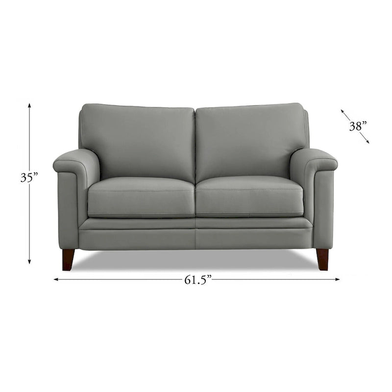 Hydeline Westcott Sofagarnitur aus vollnarbigem Leder mit Sofa, Loveseat und Sessel, Memory-Schaum und Federn
