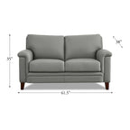 Hydeline Westcott Sofagarnitur aus vollnarbigem Leder mit Sofa, Loveseat und Sessel, Memory-Schaum und Federn