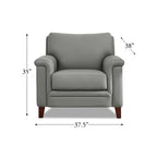 Hydeline Westcott Sofagarnitur aus vollnarbigem Leder mit Sofa, Loveseat und Sessel, Memory-Schaum und Federn