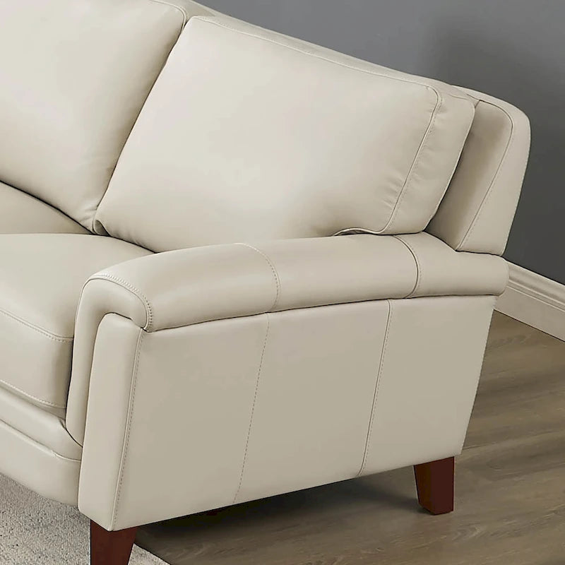 Hydeline Westcott Sofagarnitur aus vollnarbigem Leder mit Sofa, Loveseat und Sessel, Memory-Schaum und Federn
