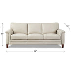 Hydeline Westcott Sofagarnitur aus vollnarbigem Leder mit Sofa, Loveseat und Sessel, Memory-Schaum und Federn