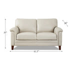 Hydeline Westcott Sofagarnitur aus vollnarbigem Leder mit Sofa, Loveseat und Sessel, Memory-Schaum und Federn