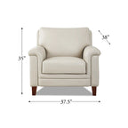 Hydeline Westcott Sofagarnitur aus vollnarbigem Leder mit Sofa, Loveseat und Sessel, Memory-Schaum und Federn