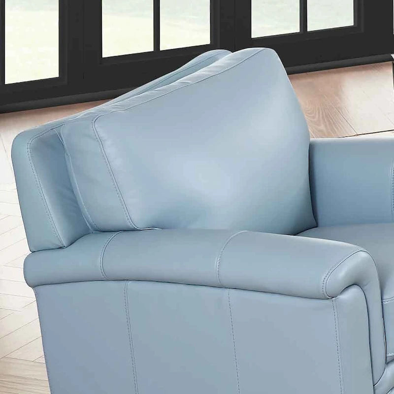 Hydeline Westcott Sofagarnitur aus vollnarbigem Leder mit Sofa, Loveseat und Sessel, Memory-Schaum und Federn