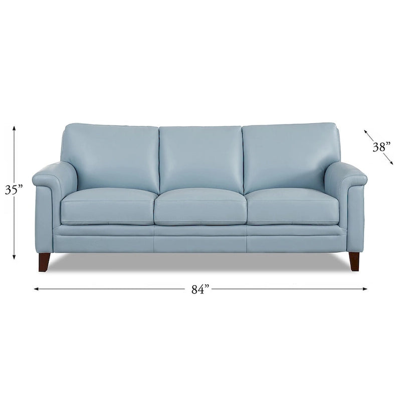 Hydeline Westcott Sofagarnitur aus vollnarbigem Leder mit Sofa, Loveseat und Sessel, Memory-Schaum und Federn