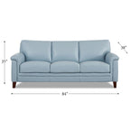 Hydeline Westcott Sofagarnitur aus vollnarbigem Leder mit Sofa, Loveseat und Sessel, Memory-Schaum und Federn