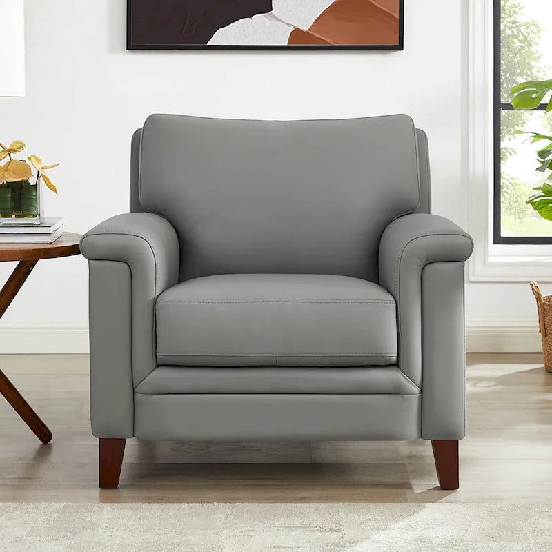 Hydeline Westcott Sofagarnitur aus vollnarbigem Leder mit Sofa, Loveseat und Sessel, Memory-Schaum und Federn