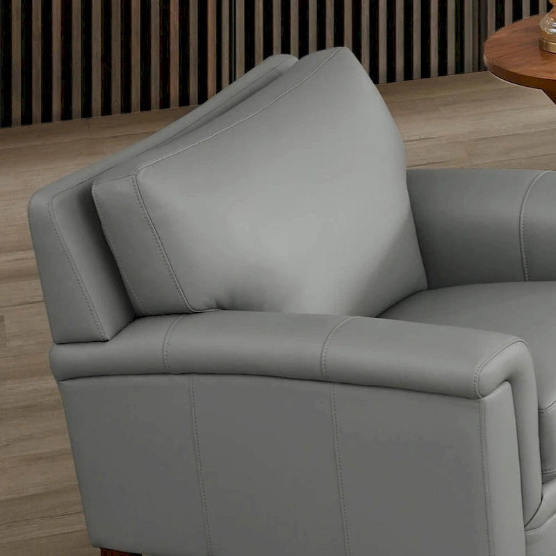 Hydeline Westcott Sofagarnitur aus vollnarbigem Leder mit Sofa, Loveseat und Sessel, Memory-Schaum und Federn