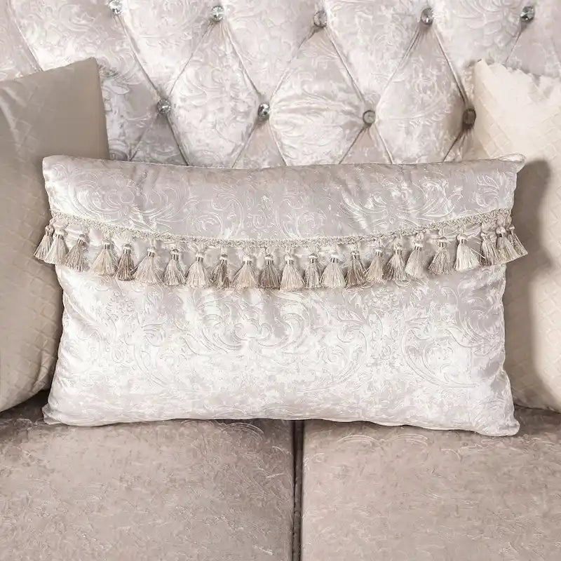 Furniture of America Clarissa tradycyjny zestaw sof z pikowanym guzikami oparciem i poduszką dekoracyjną