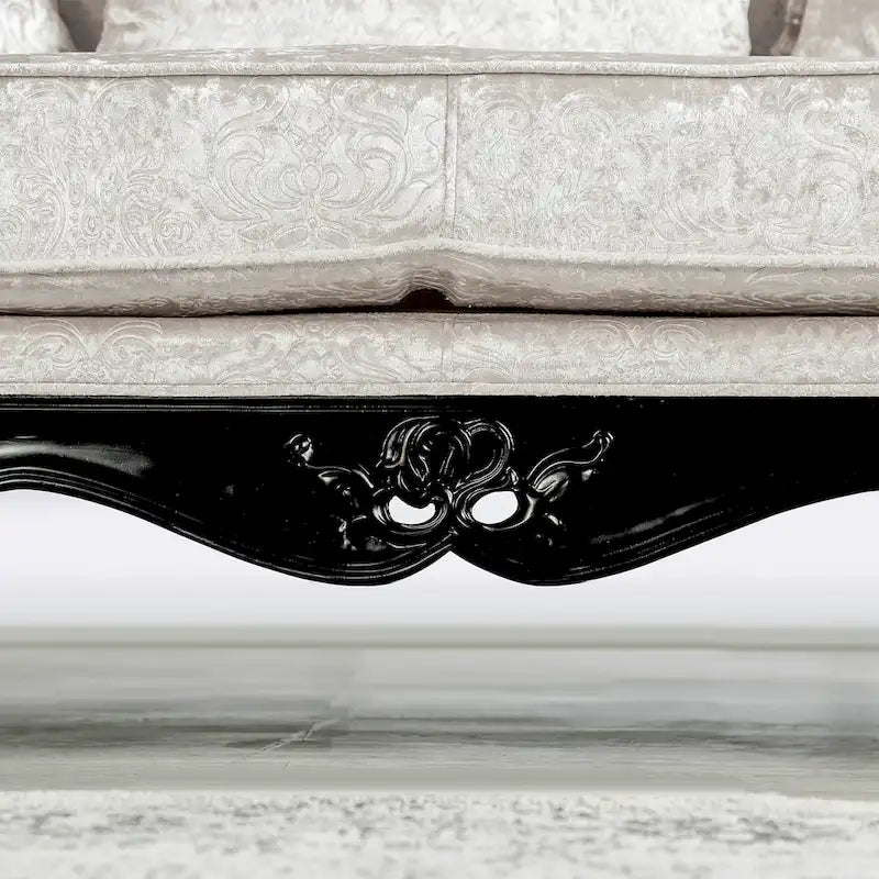 Furniture of America Clarissa tradycyjny zestaw sof z pikowanym guzikami oparciem i poduszką dekoracyjną