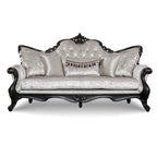 Furniture of America Clarissa tradycyjny zestaw sof z pikowanym guzikami oparciem i poduszką dekoracyjną