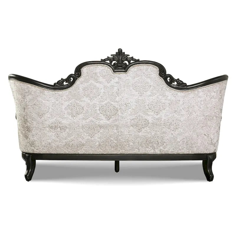 Furniture of America Clarissa tradycyjny zestaw sof z pikowanym guzikami oparciem i poduszką dekoracyjną