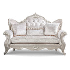 Furniture of America Clarissa tradycyjny zestaw sof z pikowanym guzikami oparciem i poduszką dekoracyjną