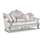 Furniture of America Clarissa tradycyjny zestaw sof z pikowanym guzikami oparciem i poduszką dekoracyjną