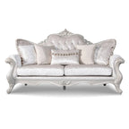Furniture of America Clarissa tradycyjny zestaw sof z pikowanym guzikami oparciem i poduszką dekoracyjną