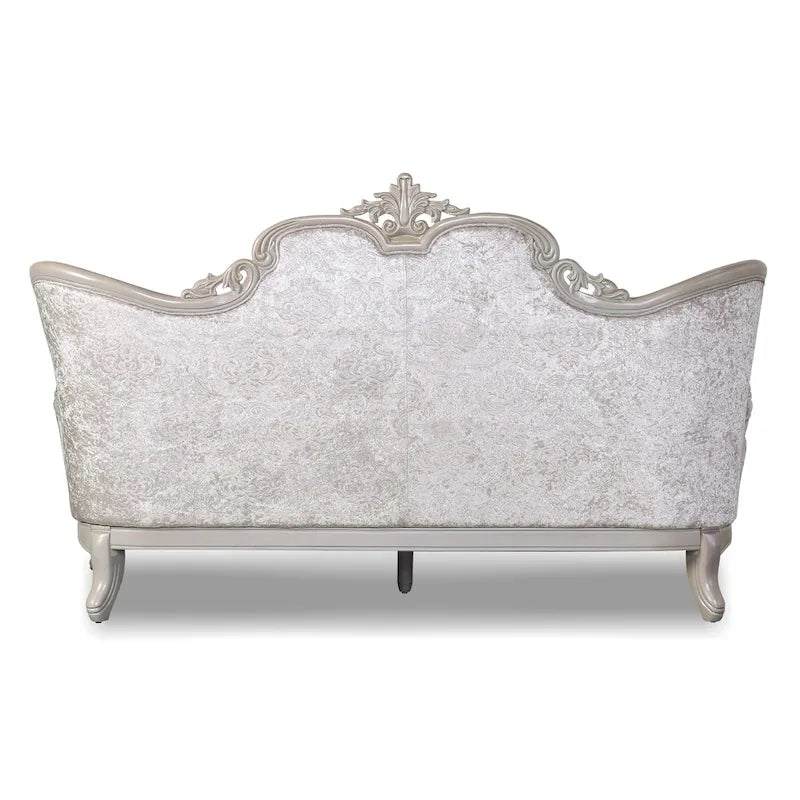 Furniture of America Clarissa tradycyjny zestaw sof z pikowanym guzikami oparciem i poduszką dekoracyjną