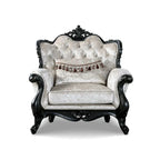 Furniture of America Clarissa tradycyjny zestaw sof z pikowanym guzikami oparciem i poduszką dekoracyjną