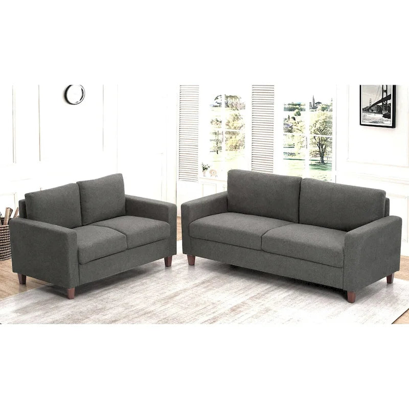 Set di divani da soggiorno imbottiti da 2 pezzi, stile contemporaneo