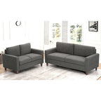 Set di divani da soggiorno imbottiti da 2 pezzi, stile contemporaneo