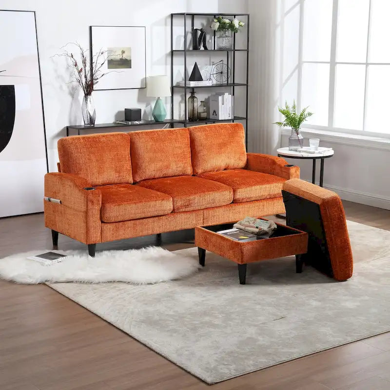Sofa ze schowkiem / sofa do salonu, przytulna sofa modułowa