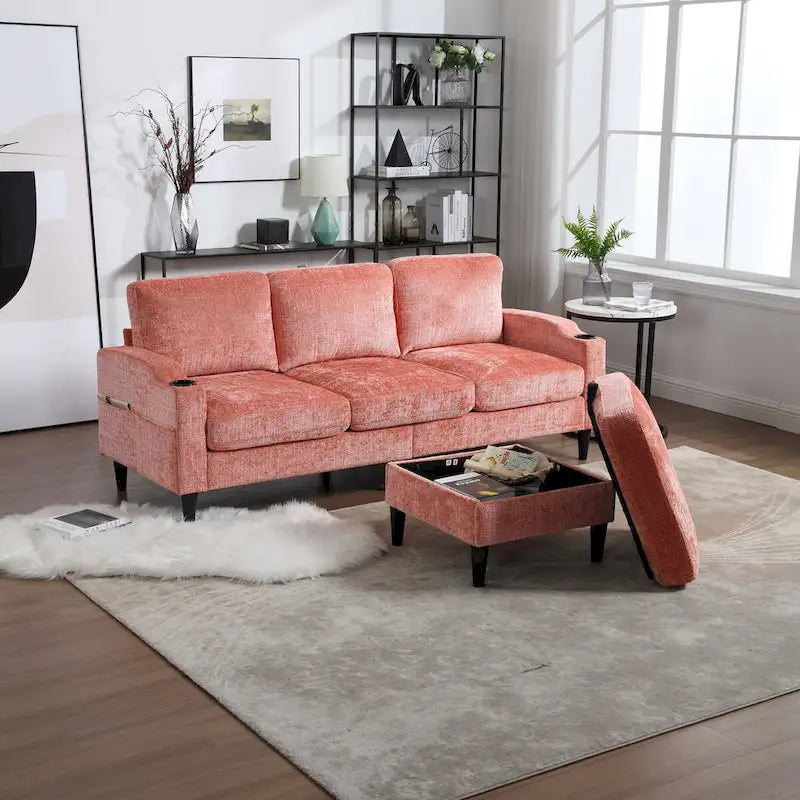 Sofa ze schowkiem / sofa do salonu, przytulna sofa modułowa