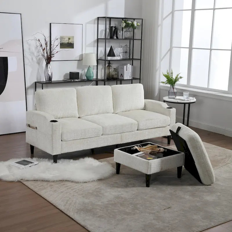 Sofa ze schowkiem / sofa do salonu, przytulna sofa modułowa
