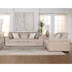 Roundhill Furniture Nason-set met ribfluwelen bank en loveseat